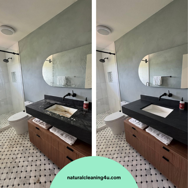bathroom cleaning before and after