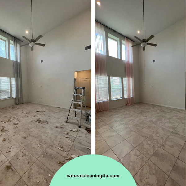 post construction cleaning before and after